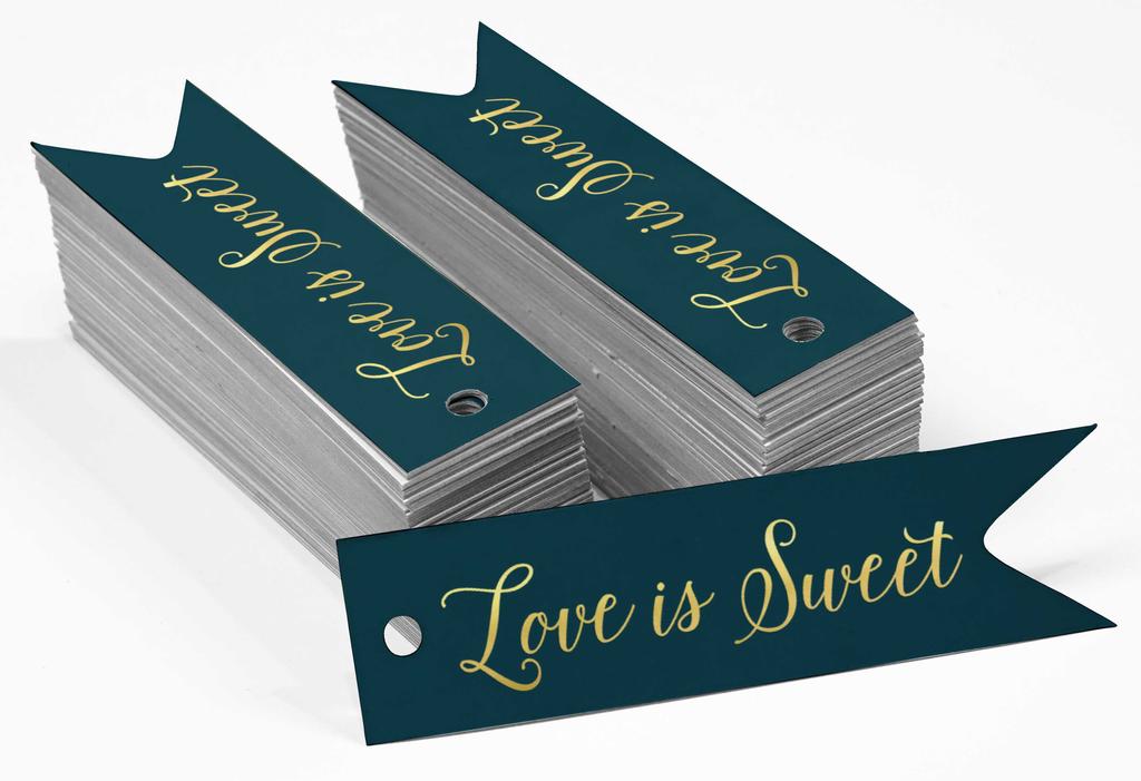 Inkdotpot Gold Foil Paper Hang Tags Love Is Sweet Wedding Favor Tags 100