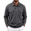 Men S Long Sleeve Polo Casual Multi Pocket Sweatshirt