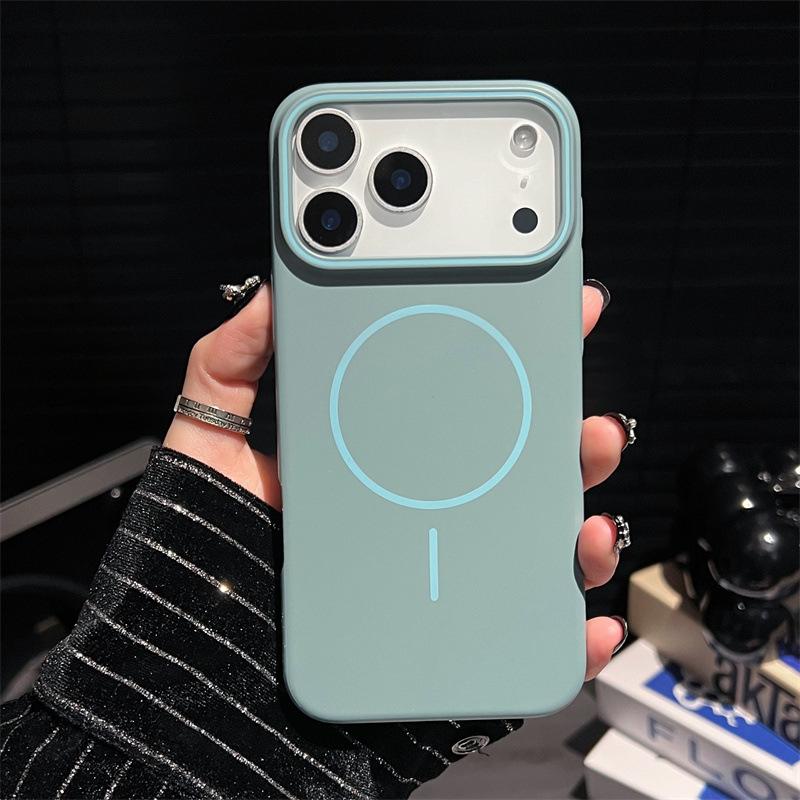 Luxury Solid Colors Magnetic Phone Case For iPhone Air 12 13 14 15 16 17 Pro Max Wireless Charging Shockproof Protective Hard Cover