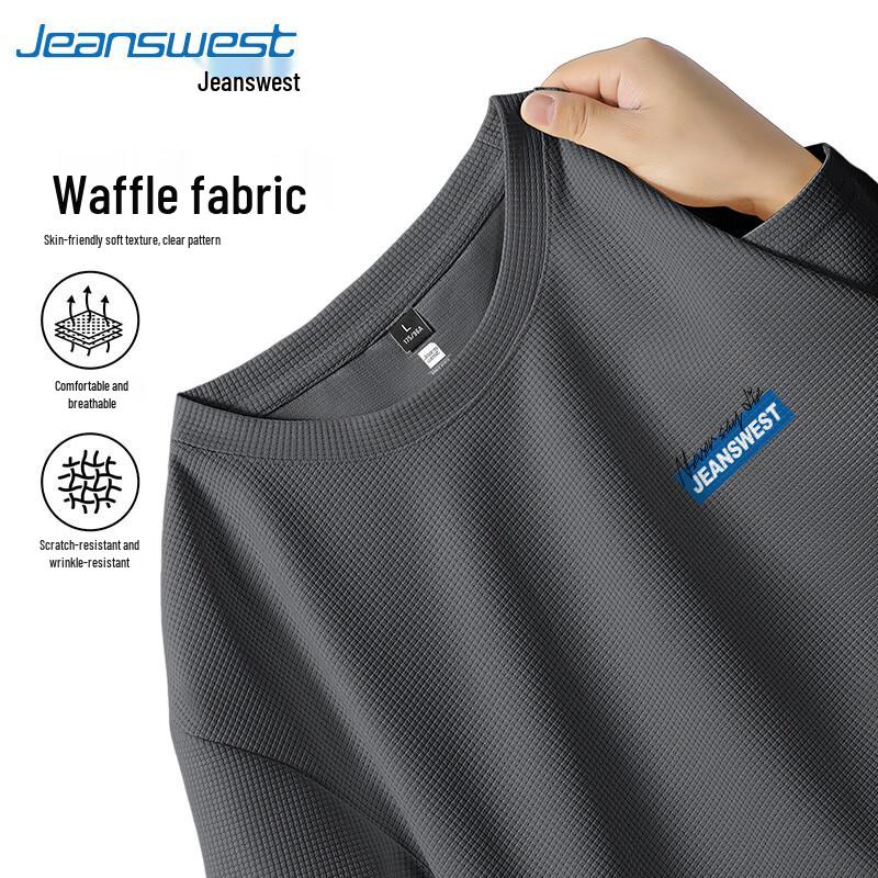 Jeanswest Men's Heavyweight Waffle Short Sleeve T-Shirt