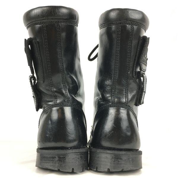 UK England UNDERGROUND UG Stahlkappe 10-Loch Rockstiefel 24.5-25 Schwarz(GEBRAUCHT)