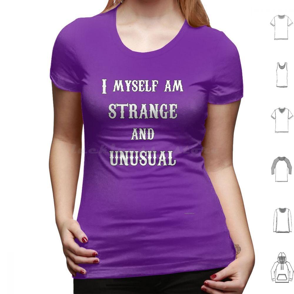 Strange And UnusualWhite Text T Shirt 6xl Cotton Cool Tee Strange And Unusual Strange Unusual Lydia Lydia Deetz Beetle Ghost