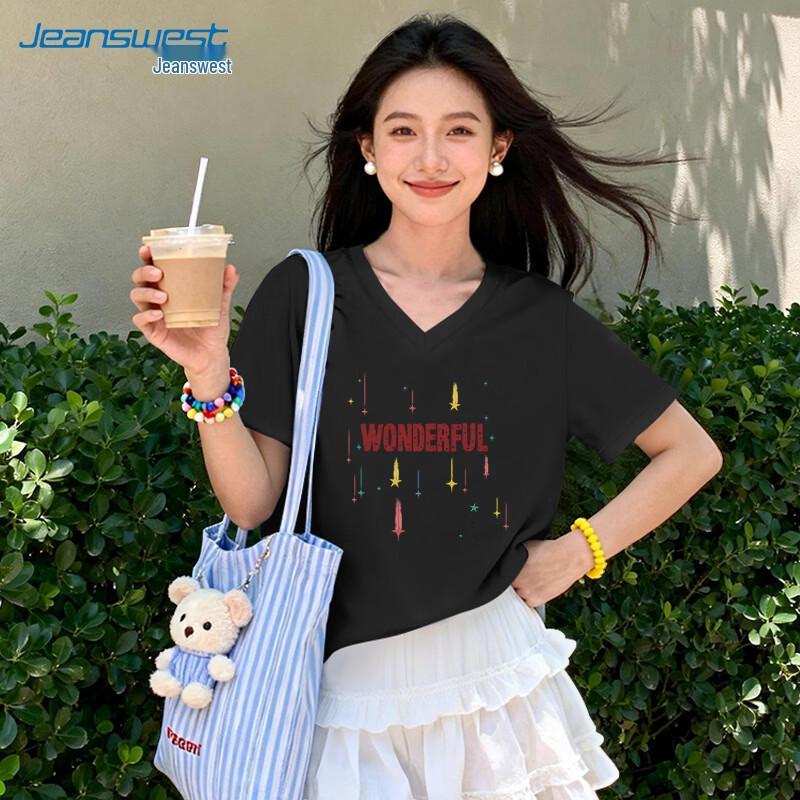 Jeanswest Women s Pure Cotton V-Neck T-Shirt XL