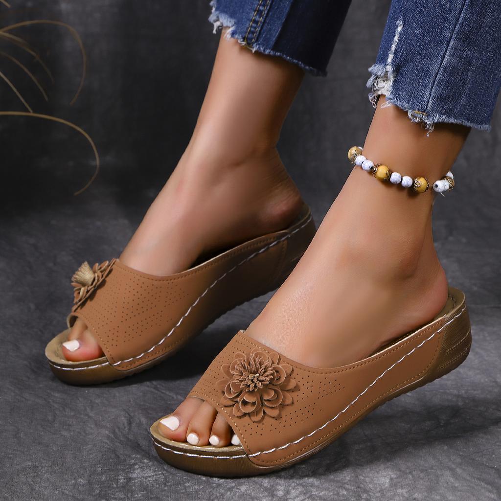 Fashion Woman Shoes Sandals Summer Soft Ladies Shoes Slides Women's Sandals Wedge Women's Shoes Outdoor Slipper Footwear Female