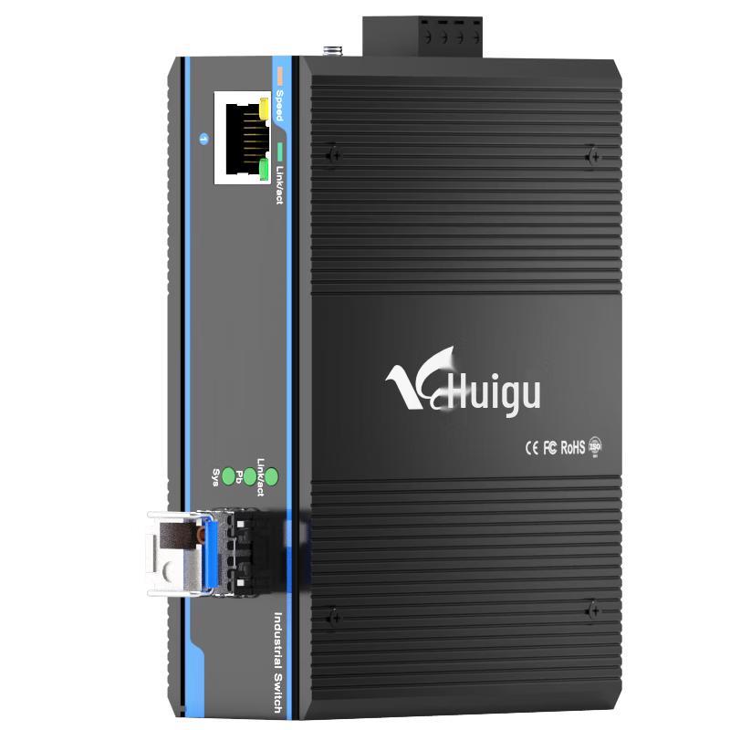 

Huigu Industrial Gigabit Single-Mode Fiber Optic Switch/Media Converter Single-Mode Single-Fiber A-Side LC