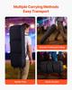 88 Key Keyboard Case, 1040 x 430 x 130 mm Interior, Padded Rolling Piano Case with Wheels, Sturdy Handle, 3-Pocket Storage, Gig Bag with Smooth
