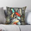 Chihuahua Urban Collage Pillowcase Polyester Linen Velvet Creative Zip Decorative Home Cushion Cover