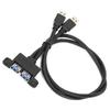 50cm USB Extension Cable 2 Ports Dual USB Front Panel Header USB 3.0 Cable  Computer Accessory