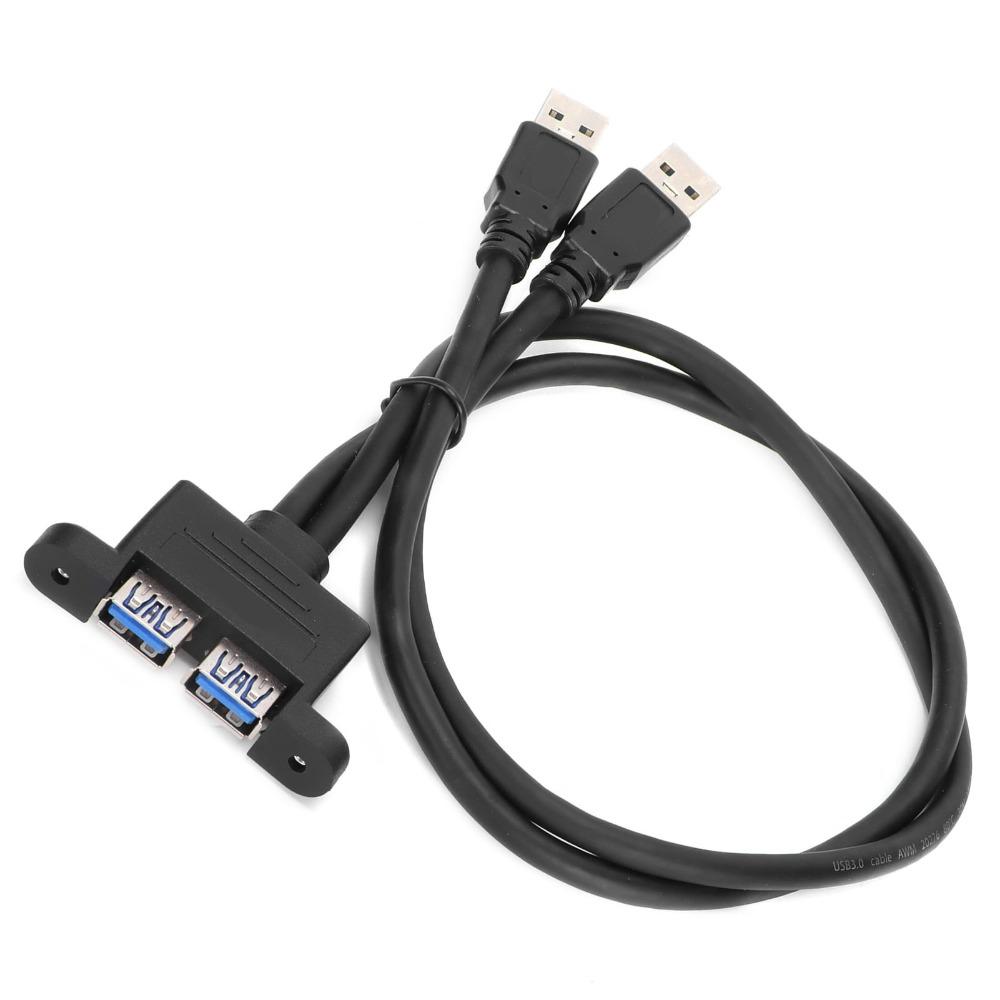 50cm USB Extension Cable 2 Ports Dual USB Front Panel Header USB 3.0 Cable  Computer Accessory