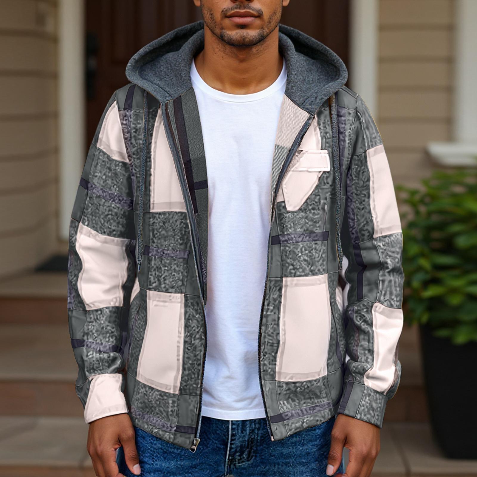 

Мужская спортивная и повседневная свободная куртка на молнии S чёрный