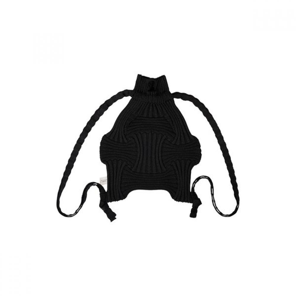 Pleatsmama Glitter Black New Bow Backpack