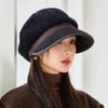 Autumn and Winter Hat Women's Velvet Duck Tongue Bucket Hat Fashion Octagonal Hat Beret