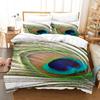 228x228 Bettwäscheset Erwachsene Pfau Bettbezug Kissenbezüge Tagesdecken-Sets Einzelbett Doppelbett Queen-Size King-Size Heimtextilien 100% Bambusfaser