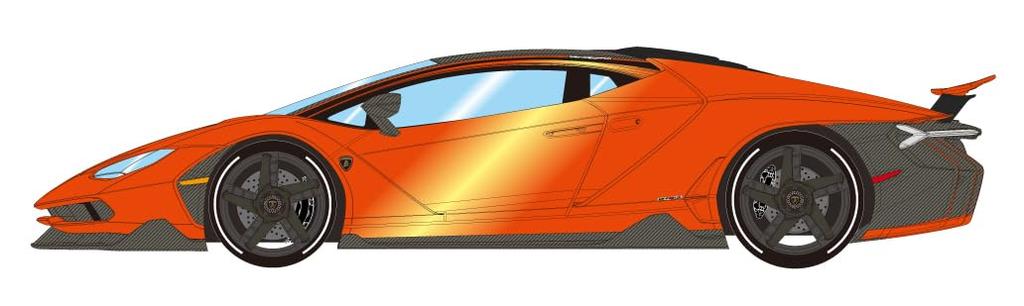 EIDOLON Lamborghini Centenario 2016 Rear Wing Up Aranchi Offoco Finished Product 1/43 LP770-4