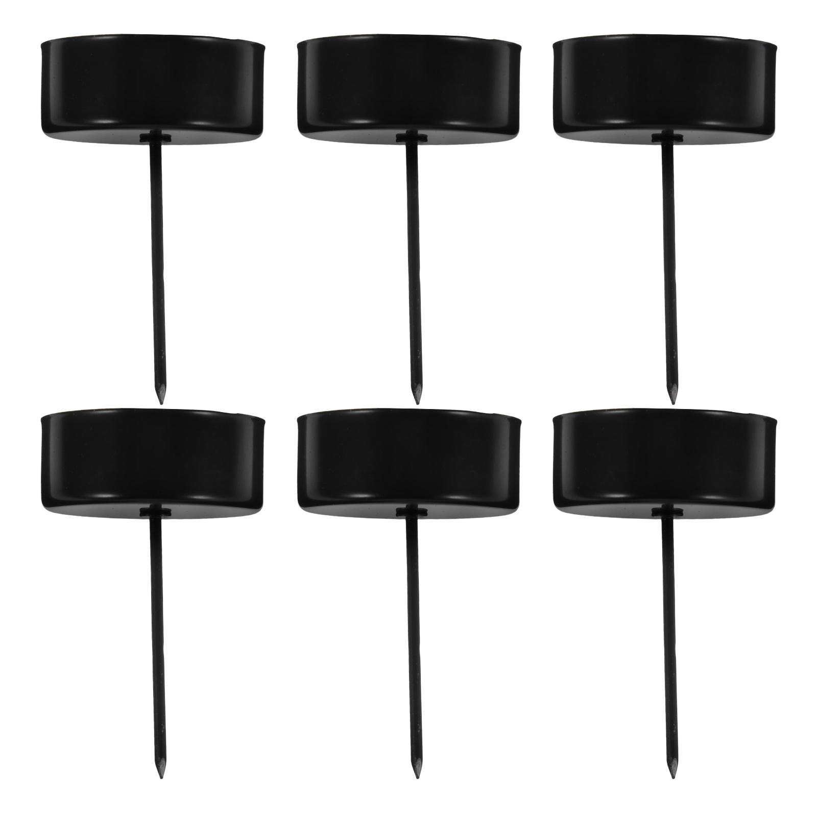 

6pcs Metal Round Holders For Christmas Decorations Plug-in Cup Fixing Holder With Spike For Table Tree Wreath