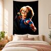 Chucky with Tiffany Tapestry highquality for decorating living room bedroom dorm walls ideal as bedroom wallart orholiday gift