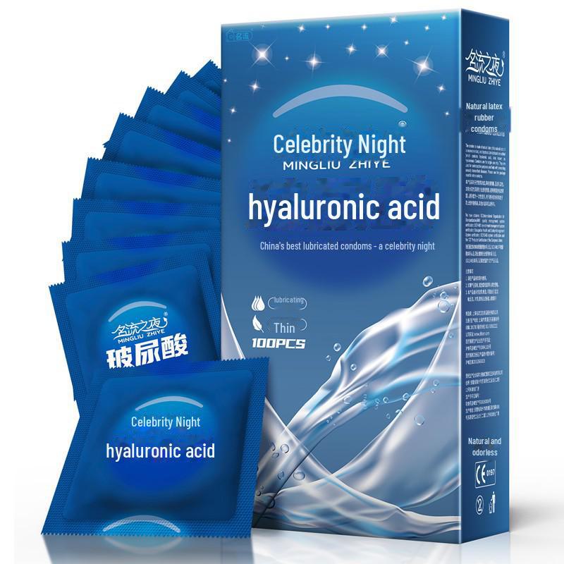 "Celebrity Night Extra-Large Condoms: Oil & Water-Friendly, 50/100pcs Angel Leaflet"