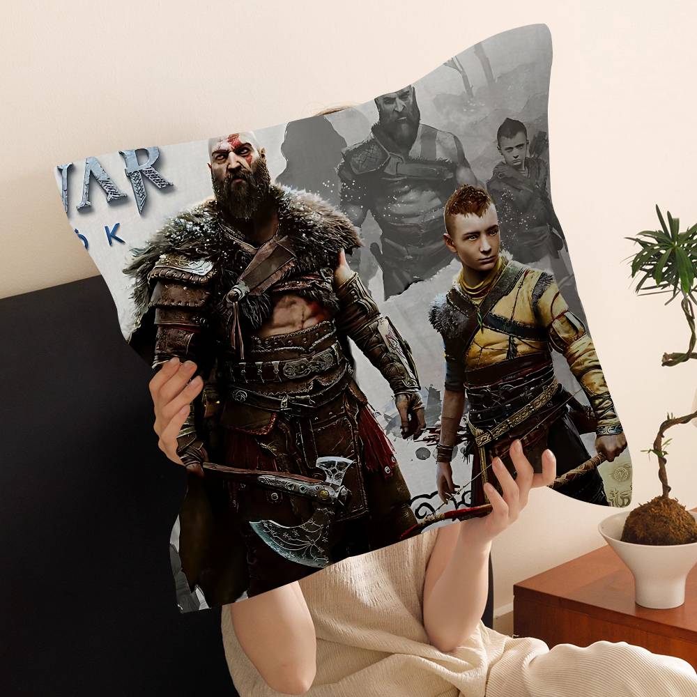 God Of War Video Game Pillow Gift Home Office Decoration Pillow Bedroom Sofa Car Cushion Coverpillow Case