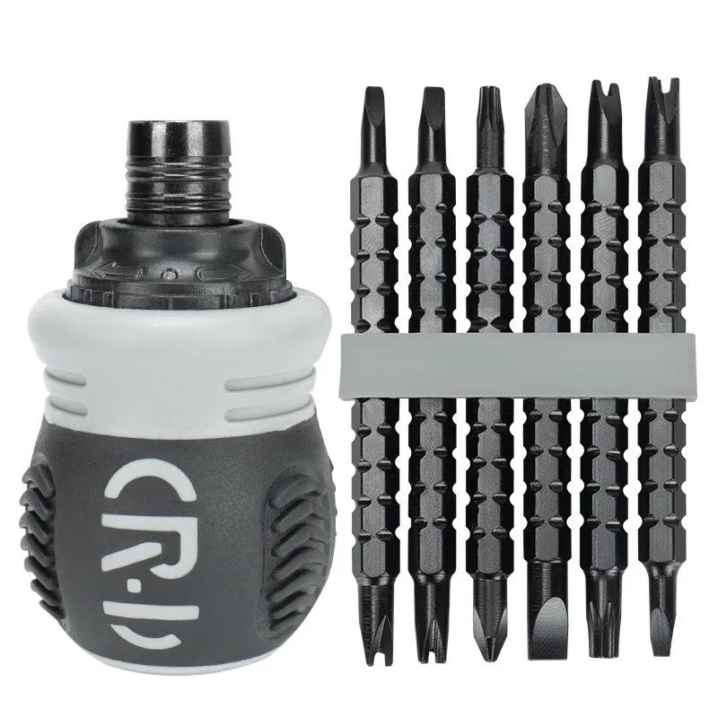 Mini Magnetic Ratchet Screwdriver Phillips Slotted Labor Saving Reversing Hand Tool For Construction And Industrial Use