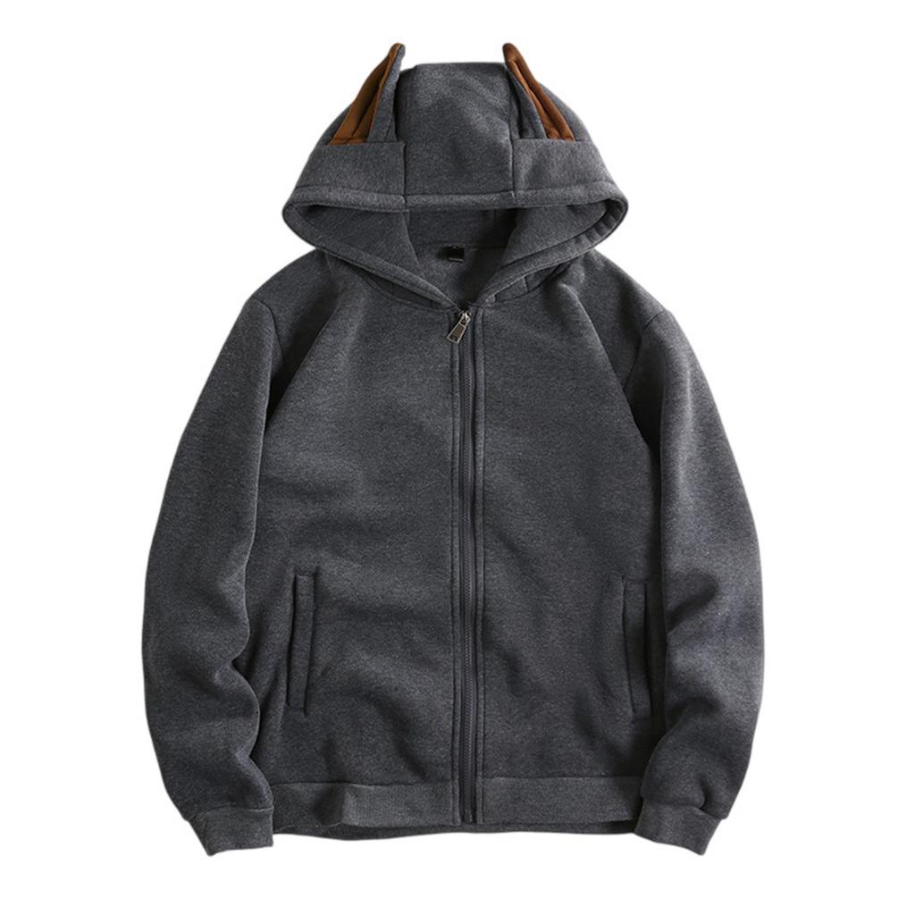 Herren Farbe Reißverschluss Kapuzen Strickjacke Jacke Herren Sport Große Größe Freizeit Sweatshirt Jacke