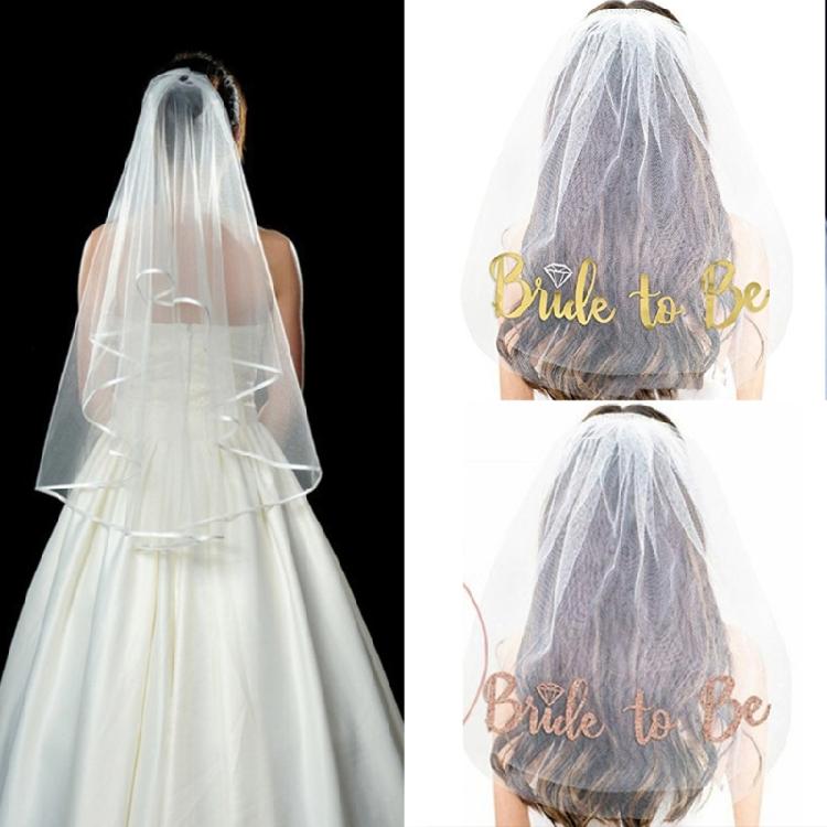 Bachelorette Party Veil Bride To- Be Veil Bride Veil For Wedding Veil Short Veil