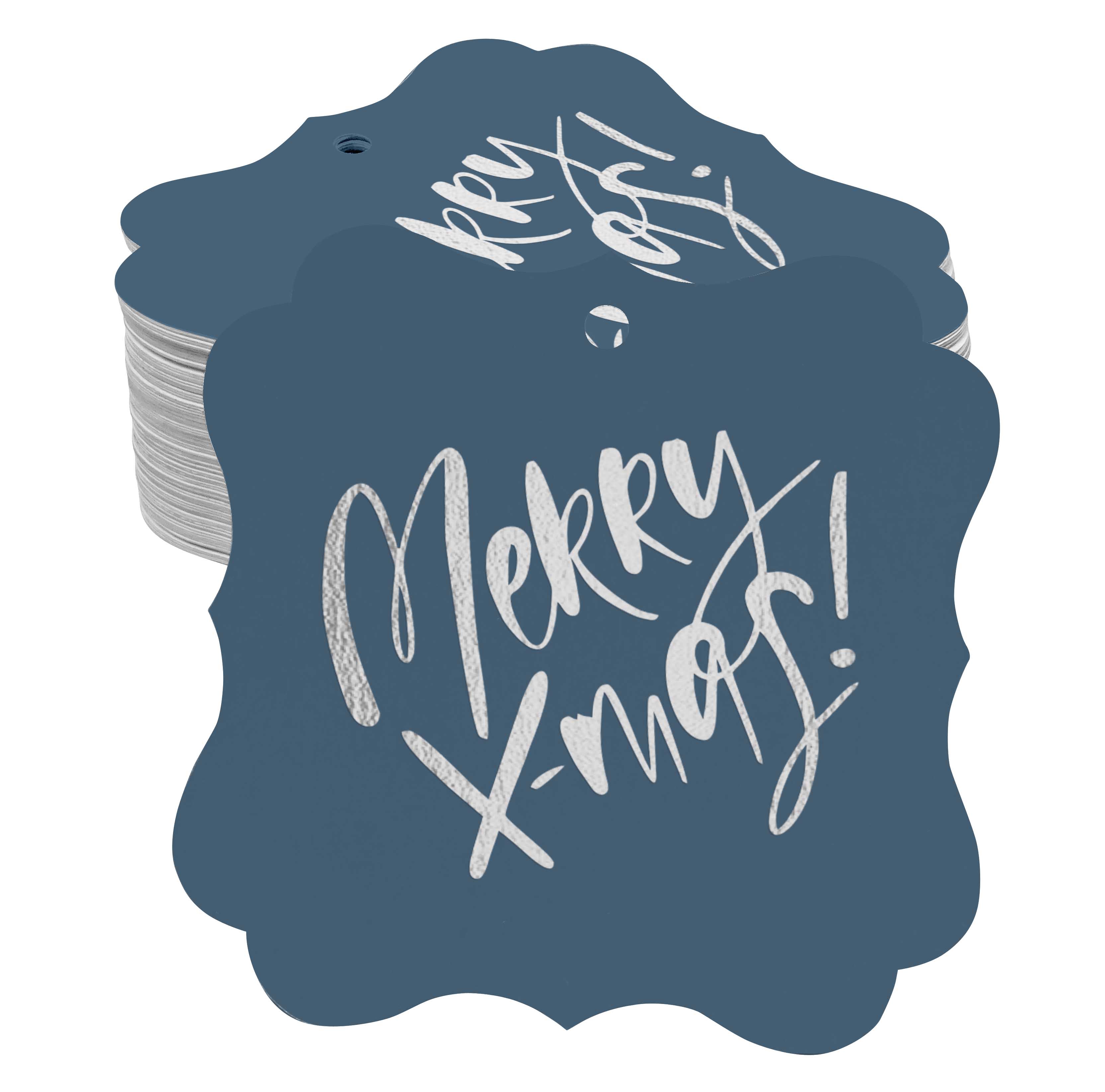 

Inkdotpot Pack Of 100 Real Gold Foil Bracket Shape Paper Tags Merry X-Mas Christmas Favor Hang 50 Silver Foil Tags синій