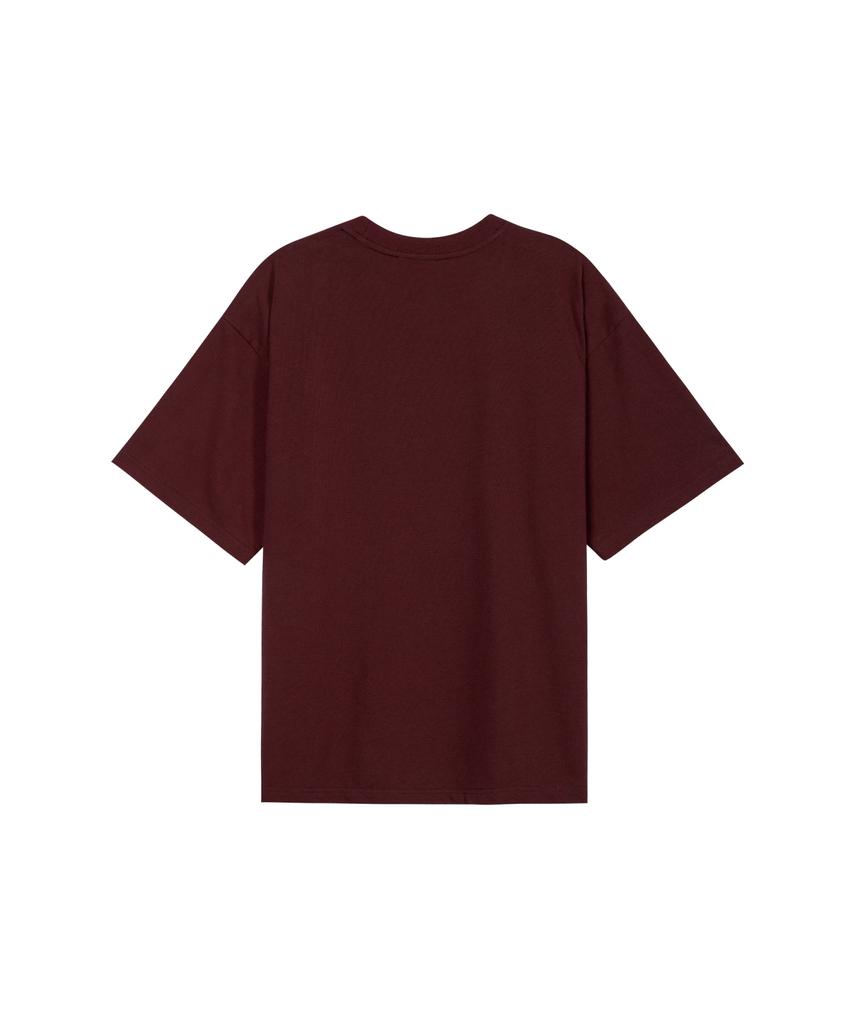 OUNDERR Unknown Oversized Short Sleeve T-Shirt (Wine)