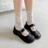 Lace Socks Pile Socks Spring And Autumn Lace Socks Womens Medium Tube Thin White Princess Socks Long Socks Mary Jane Socks