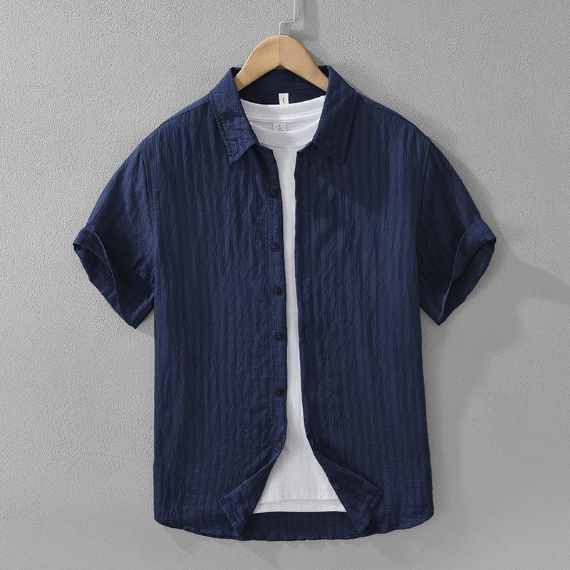 Summer Shirts for Men Harajuku Style Green Short Sleeve Shirt Daily Men's Casual Shirt Light Weight Tops