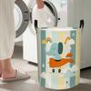 1pc Laundry Basket, Flying Elephant Design, Polyester Material, Suitable for Laundry And Storage, Laundry Baskets