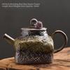 100ML Old Rock Mud Square Teapot  Retro Ceramic Tea Brewing Tea Pot Kung Fu Teapot Ball Hole Filter Tea Kettle Tea Ceremony