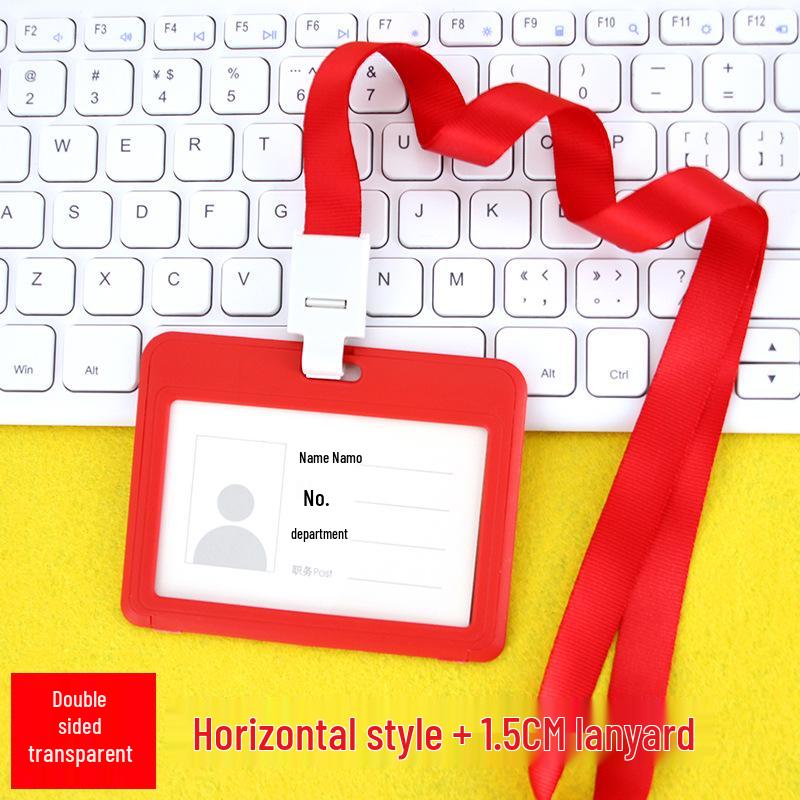 Youhe 6076 Employee ID Badge Holder with Lanyard, Customizable Work ID Card Holder.