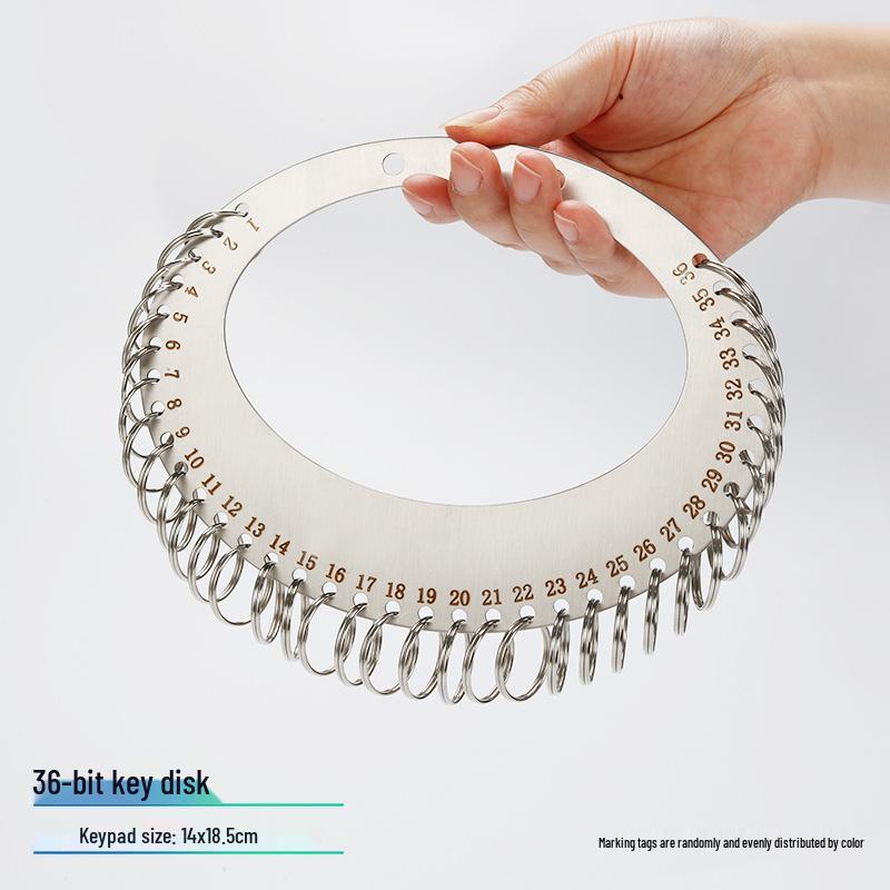 Stainless Steel Round Key Disk with Tag Ring for Key Management and Storage