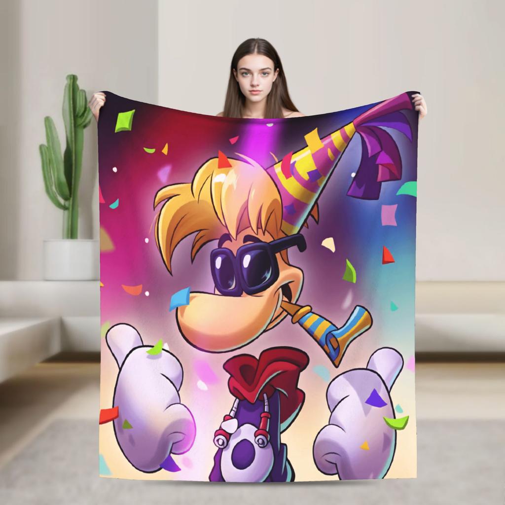 Атака Летающего Кулака Плед Rayman Уютный для Дивана Дома Модный Плед Зимний для Путешествий Фланелевое Покрывало