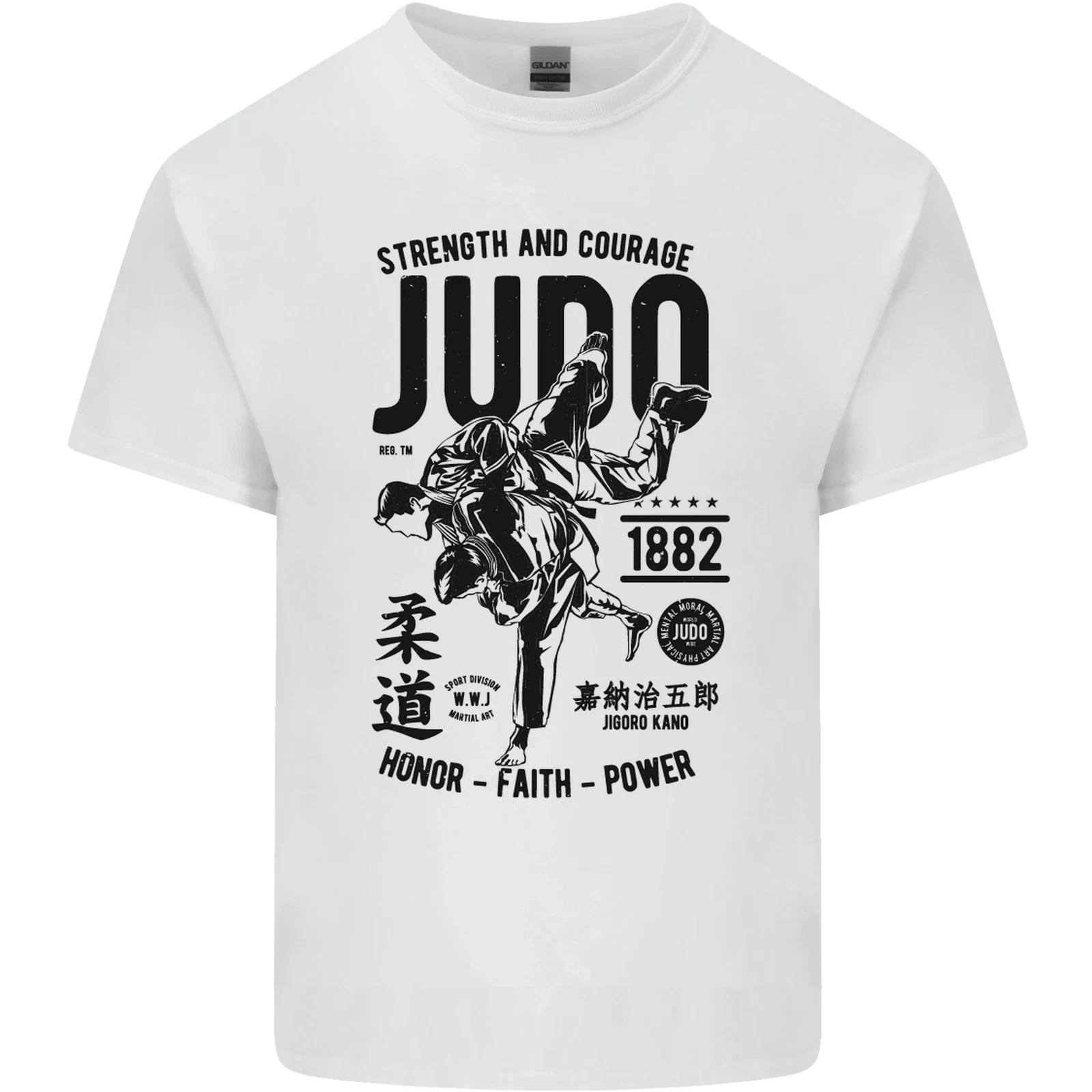 

Judo Strength and Courage Martial Arts MMA Kids T-Shirt Childrens M