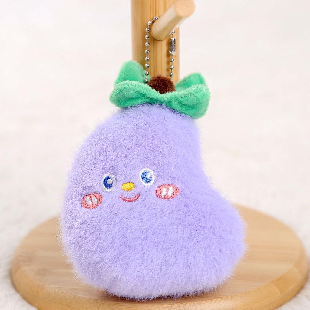 Watermelon Apple Eggplant Garlic Carrot Plush Keychain For Girls Accessory Bag