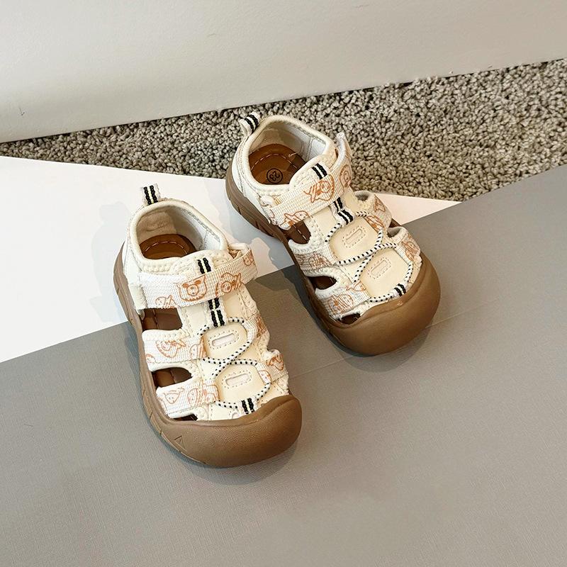 

Мальчики летние сандалии сумка голова полая уличные девочки спорт досуг пляжная обувь детская мягкая подошва обувь для малышей 25 хаки