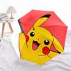 Fantasia Pikachu, ombrello pieghevole automatico, design portatile e pieghevole, 8 stecche, un regalo di Natale o di compleanno.