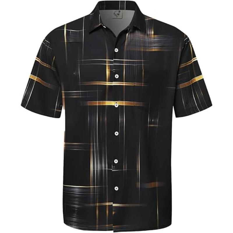 Men's Hawaiian Shirt Short-sleeved Printed Button-up Summer Beach Casual Shirt Summer Comfortable Top