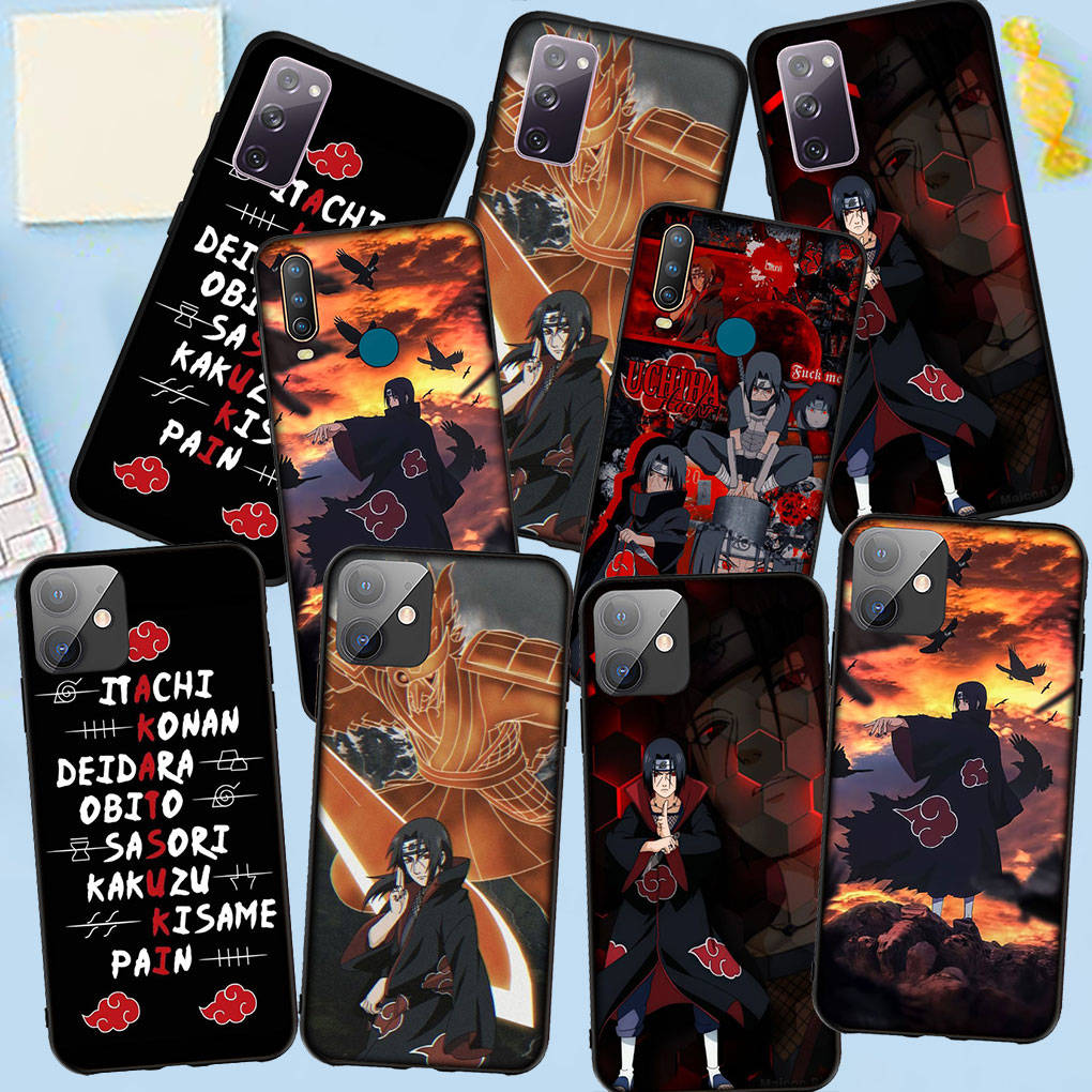 Case for Samsung Galaxy S25 S24 S23 iPhone 16 15 Xiaomi Redmi Note 14 13 12 16E X 11 Pro Max XR OPPO Moto Huawei Akatsuki Poster Itachi Naruto Sasuke