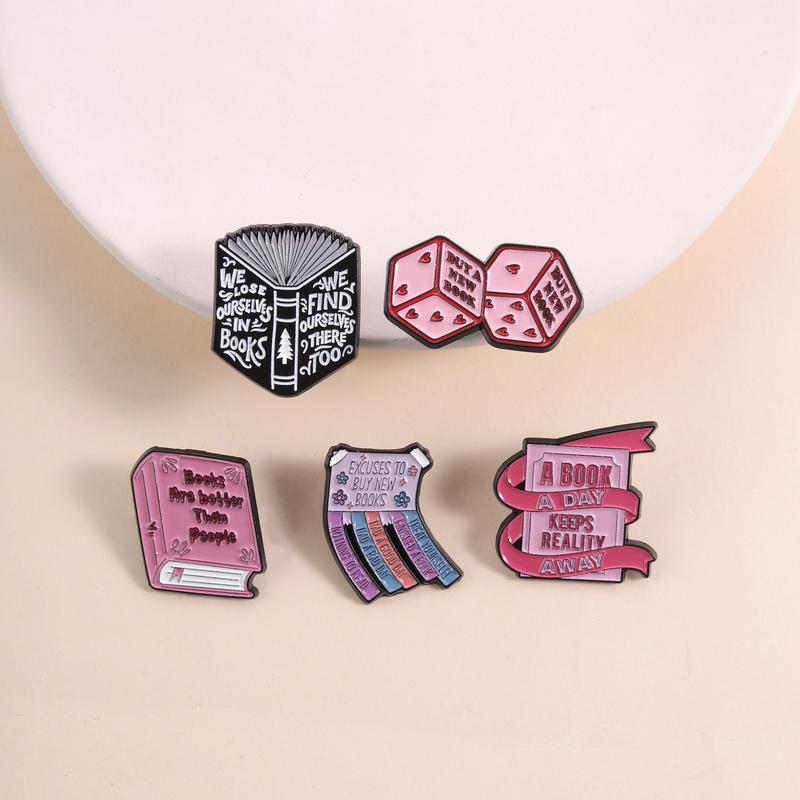 Book Are Better Than People Enamel Pins Reading Quote Excuses to Buy New Books Brooches Lapel Badge Jewelry Gifts for Friends