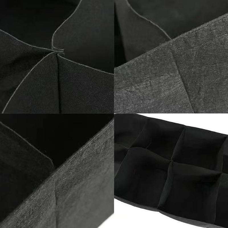 1/2/4/6/8 Holes Black Grow Bag Fabric Raised Garden Bed, Flowers And Vegetables Garden Grow Bags Rectangle Planting Nursery