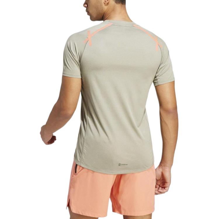 adidas T Shirt Men's Pebble Silver Gray IC2107