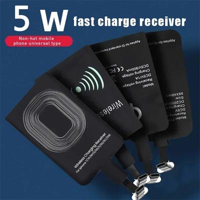 5W Qi Wireless Charging Receiver for   Xiaomi Universal Micro USB Type-C Fast Wireless Charger Adapter