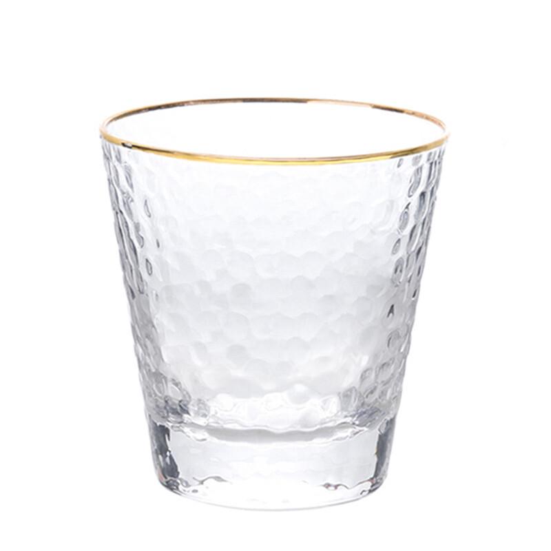 

Changbaosen Gold Rim Hammered Glass Cup 300ml