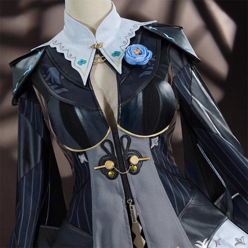 Game Zenless Zone Zero Trails Of Ink Yixuan Cosplay Costume Agent Yixuan Black Punk Suit Women Halloween Party Outfit