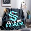 Go Team Kraken! Throws Blanket Flannel Blankets Plush for Couch Bed Gifts for Men Women Travel picnic blanket Christmas fan gifts
