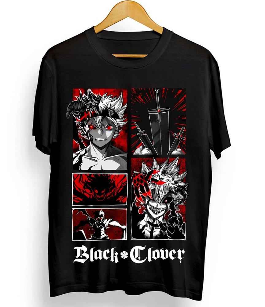 

Black Clover Asta Yuno Anime Manga Tshirt Anime Manga Black Shirt All Size Unisex T-Shirt XXXXL