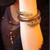 Punk Style Snake-shaped Winding Thick Bracelet Set with Retro Bracelet Jewelry