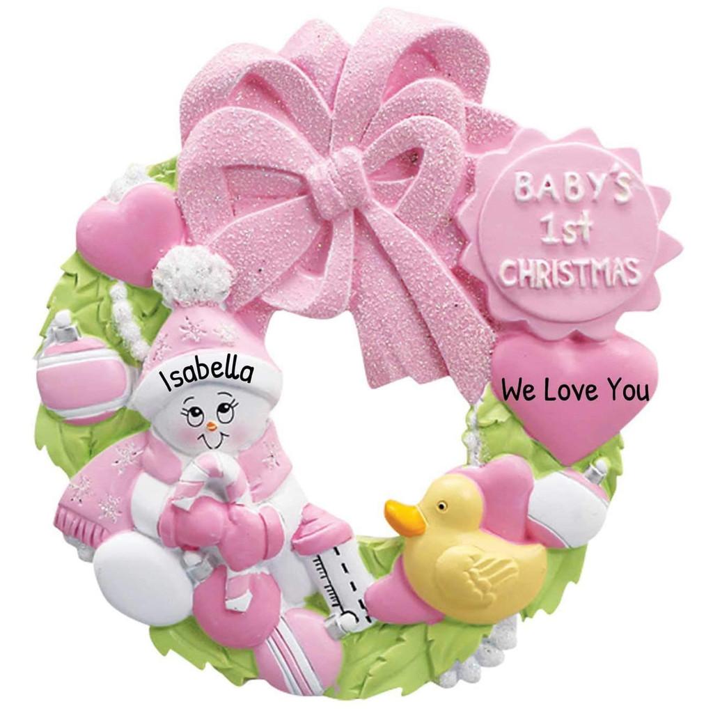 Charming Pink Snowman And Blue Snowman Couple Hanging Ornament For Christmas Decor